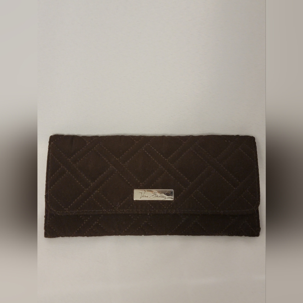 Vera Bradley Brown Quilted Trifold Wallet